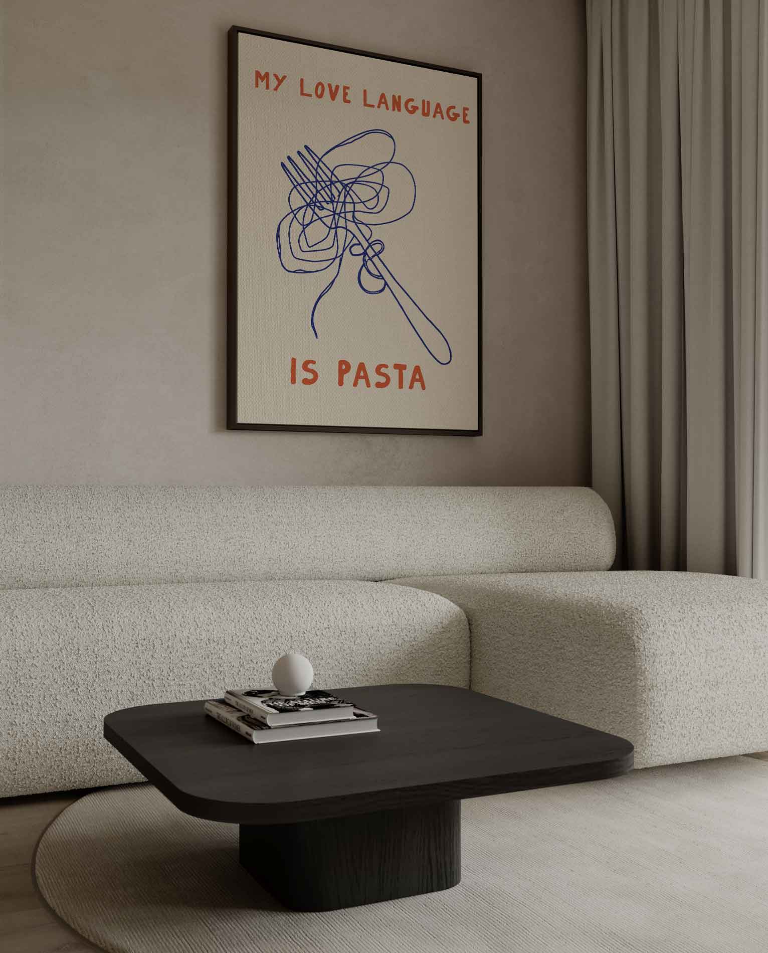 Pasta Liefdestaal Kunstwerk-canvas-dibond-plexiglas-wanddecoratie-WallArtistic