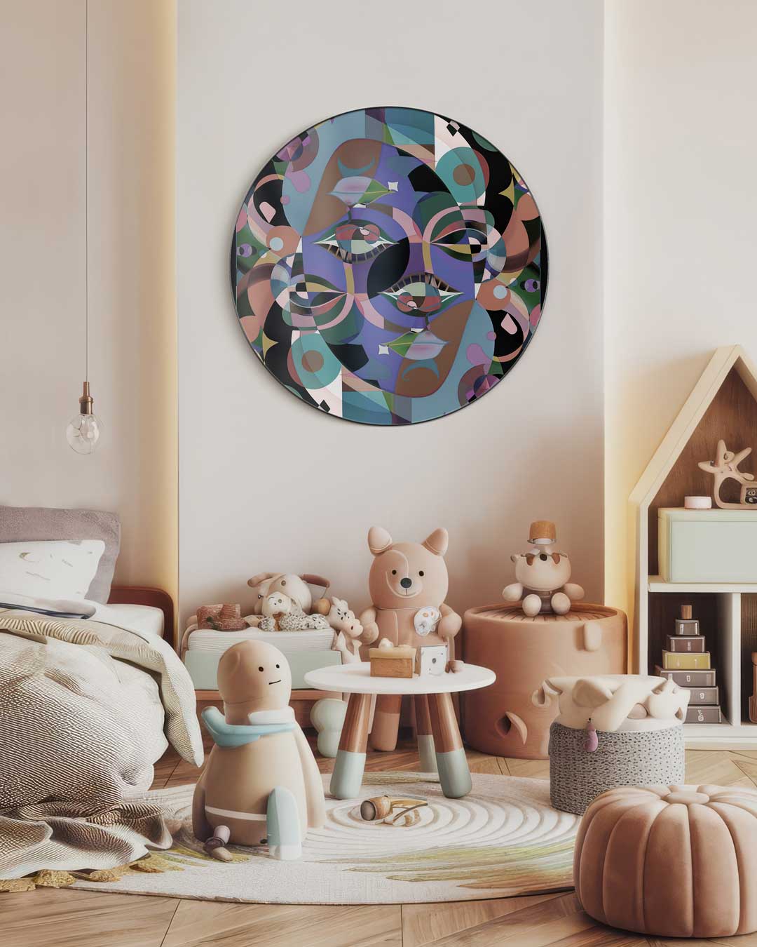 Abstracte kunst muurcirkel-WallArtistic