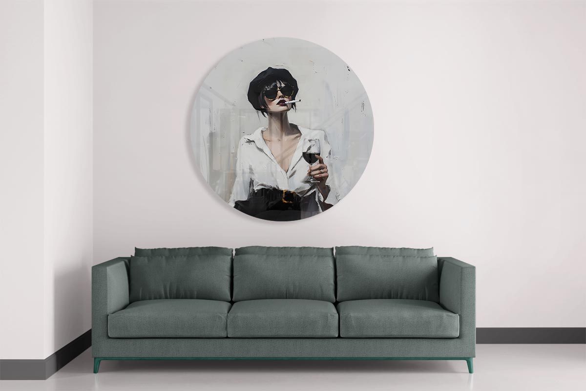 Stijlvolle Dames Muurcirkel-WallArtistic