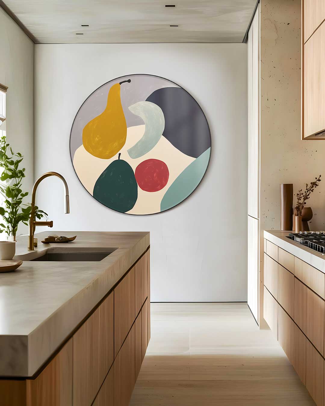 Moderne Fruitstilleven Muurcirkel-WallArtistic