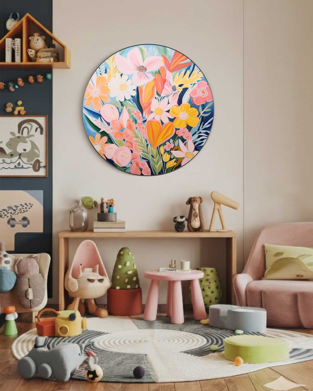 Bloemenpracht Muurcirkel-WallArtistic
