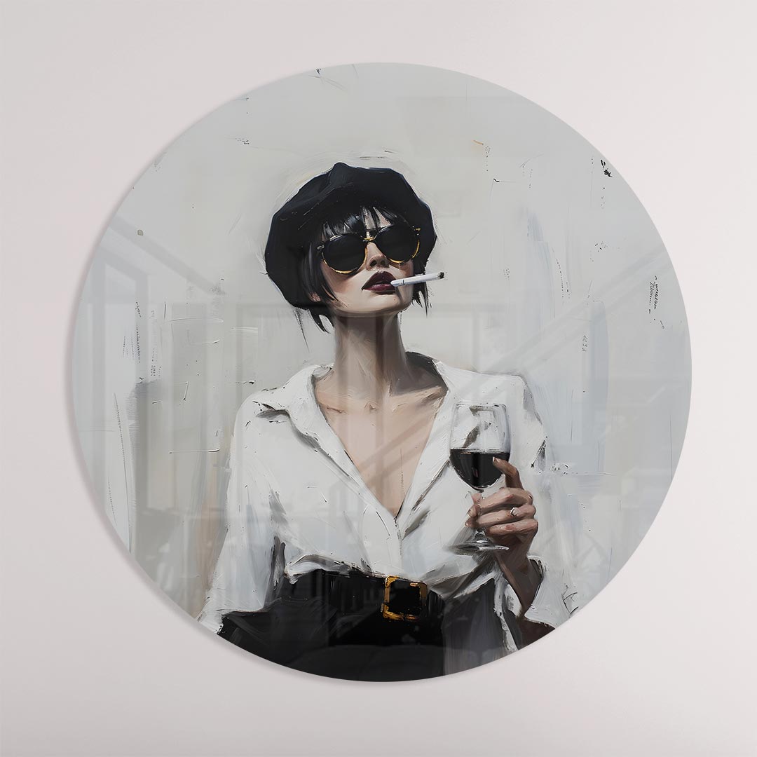 Stijlvolle Dames Muurcirkel-WallArtistic