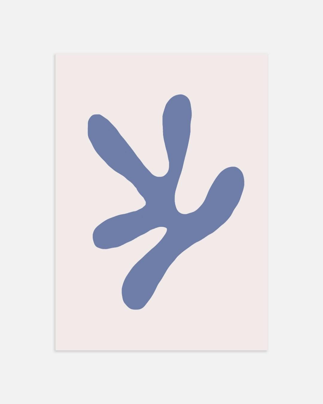 Abstract blauwe structuur Poster
