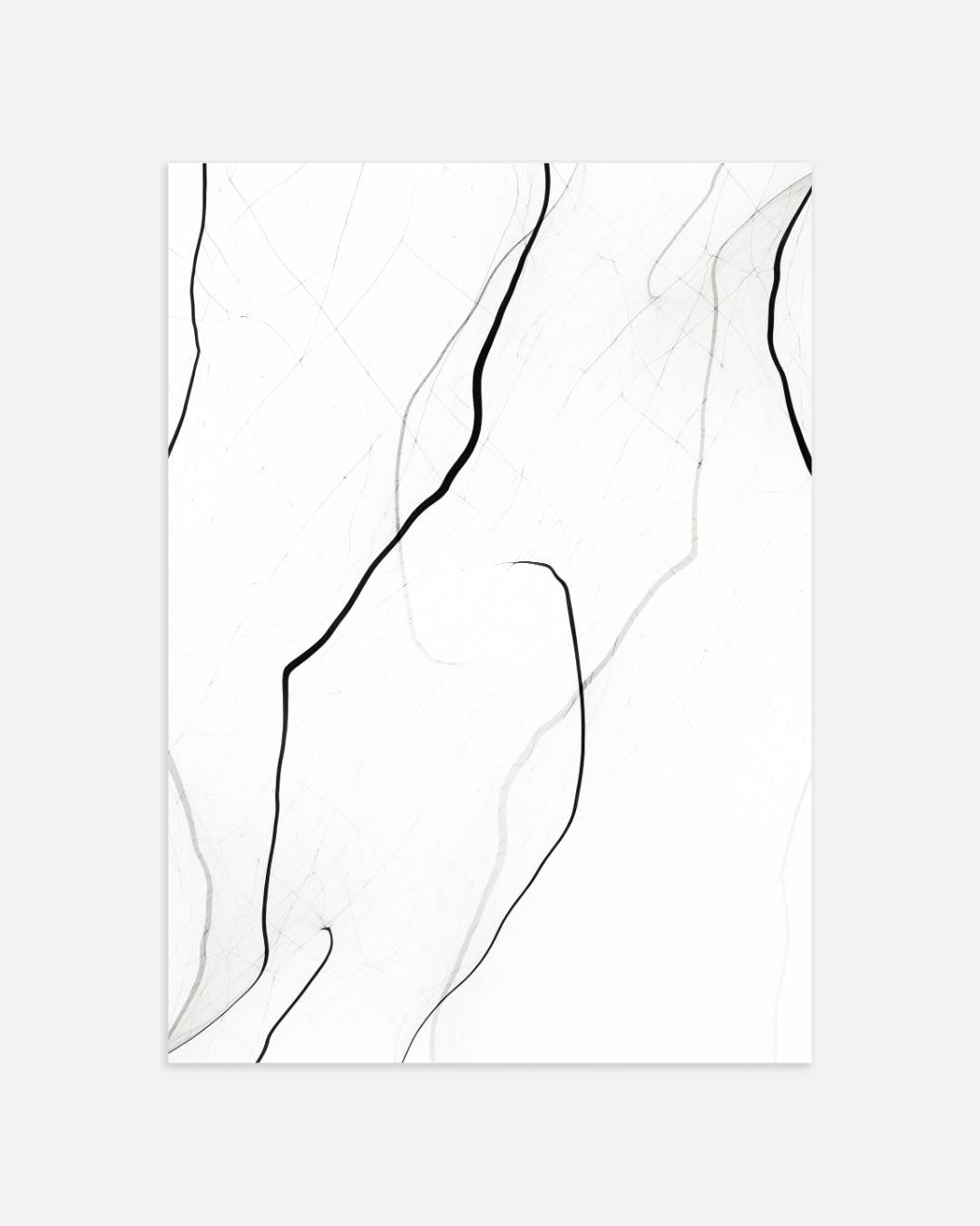 Abstracte zwarte lijnen Poster