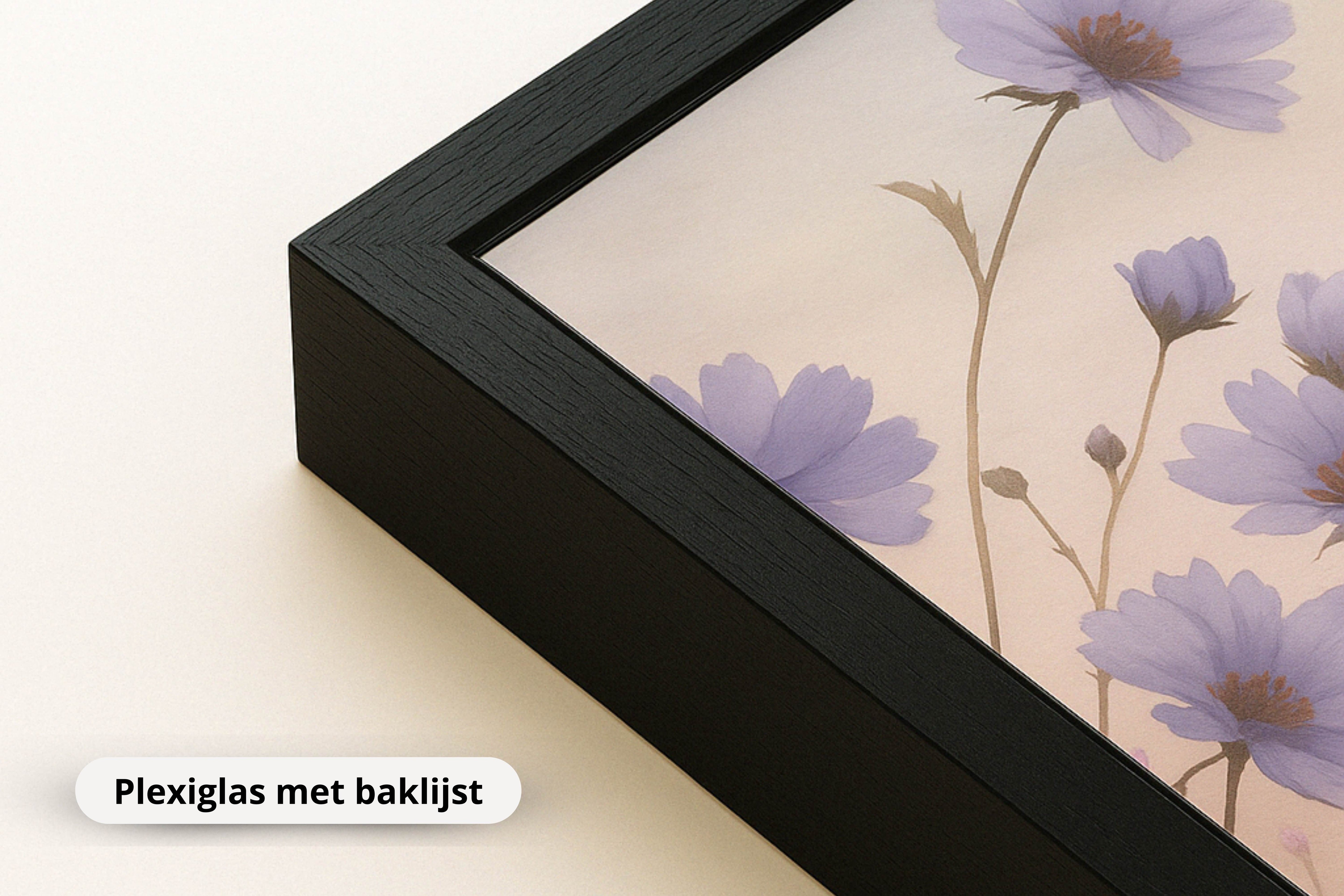 Zachte bloemen in beige