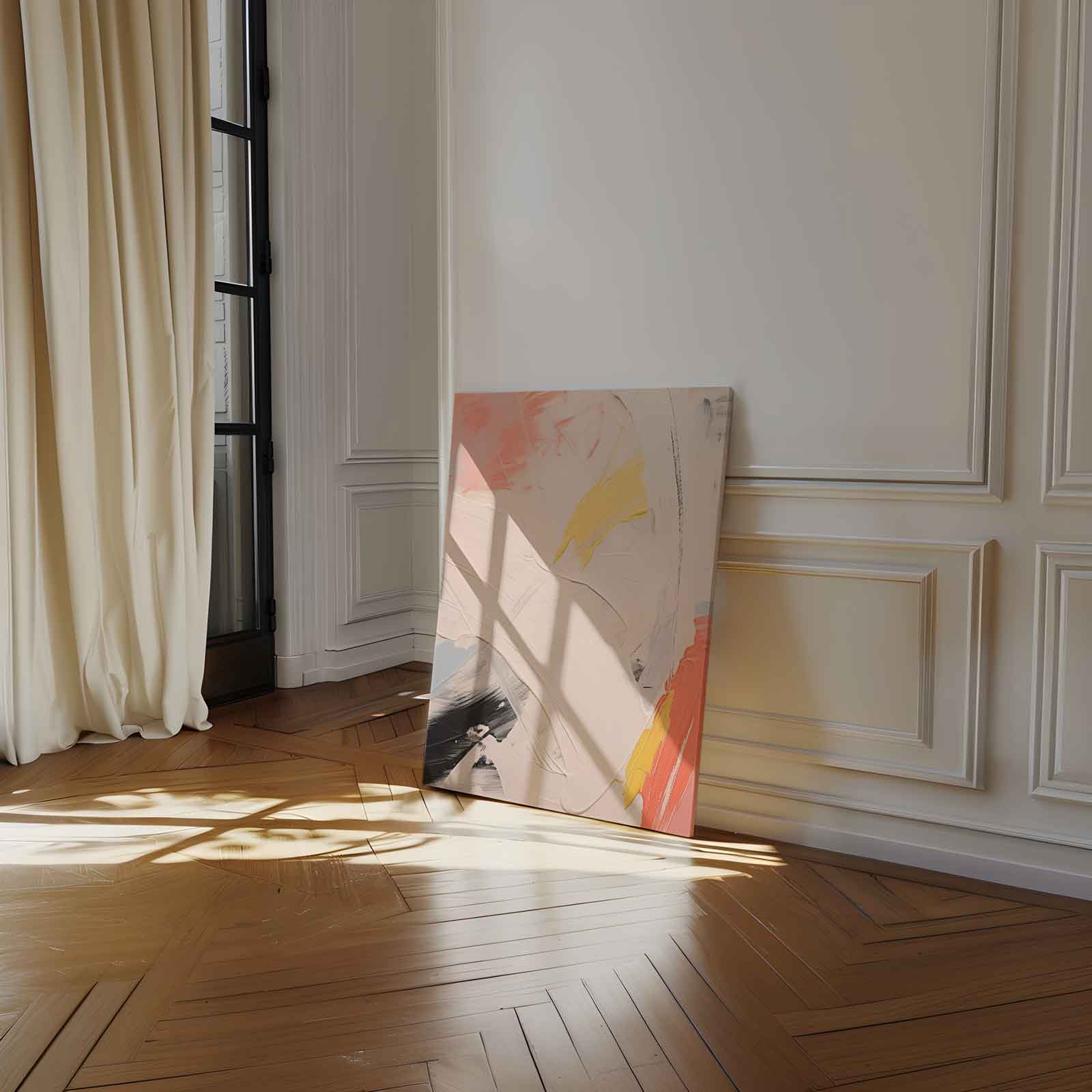 Abstracte zonsopkomst met gele toetsen