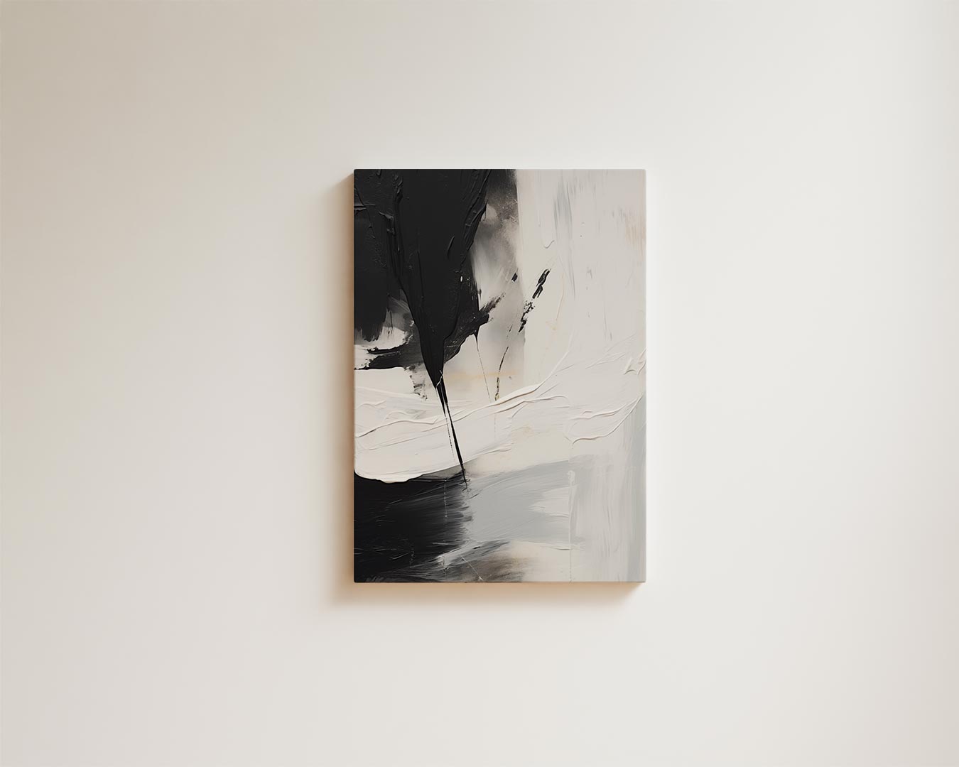 Abstract contrasterende vlakken in zwart en wit