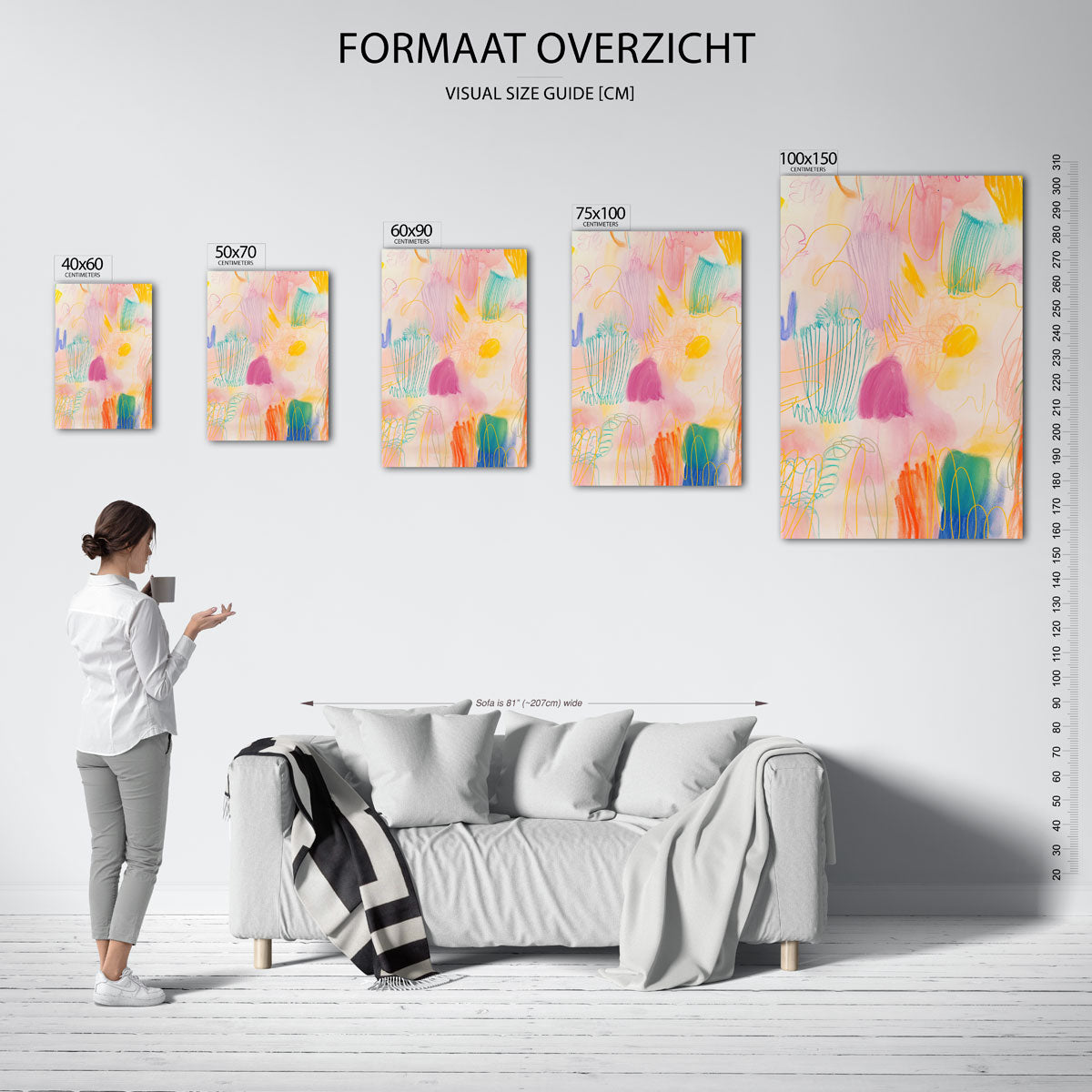 Kleurrijke vormen Kunstwerk