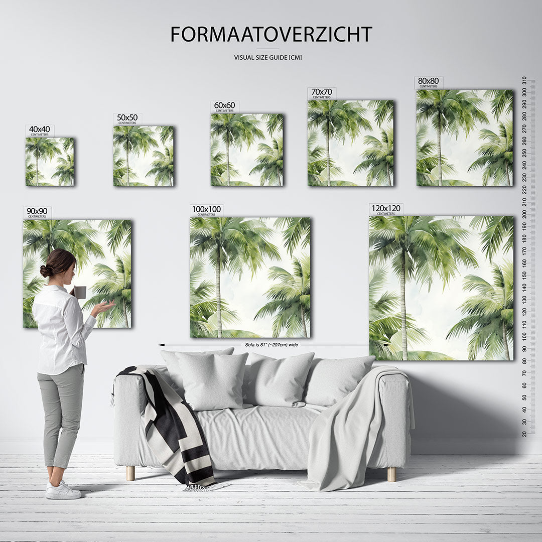 Tropische palmbomen Kunstwerk