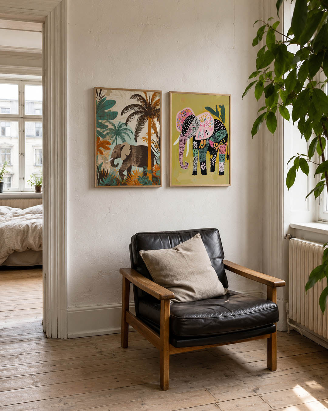 Jungle en olifant Posterset
