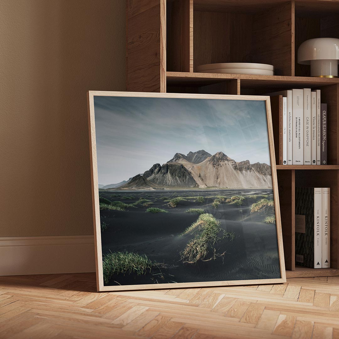 Berglandschap met gras Poster