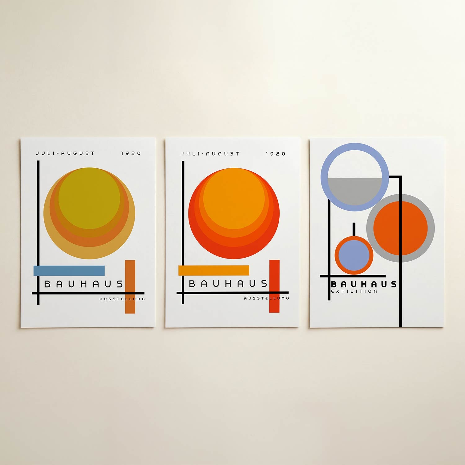 Cirkel en lijnen Posterset