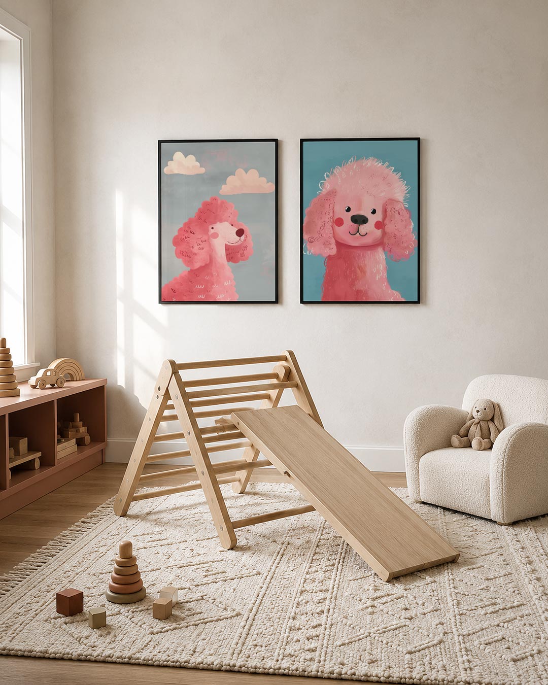 Wolkjes en roze vacht Posterset