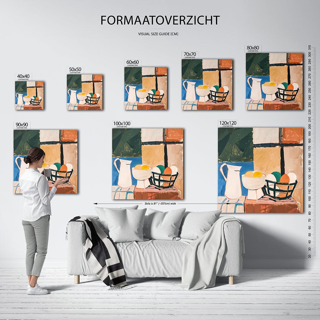 Geometrische stilleven Kunstwerk
