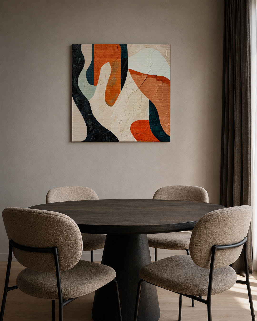 Organische vormen compositie Kunstwerk