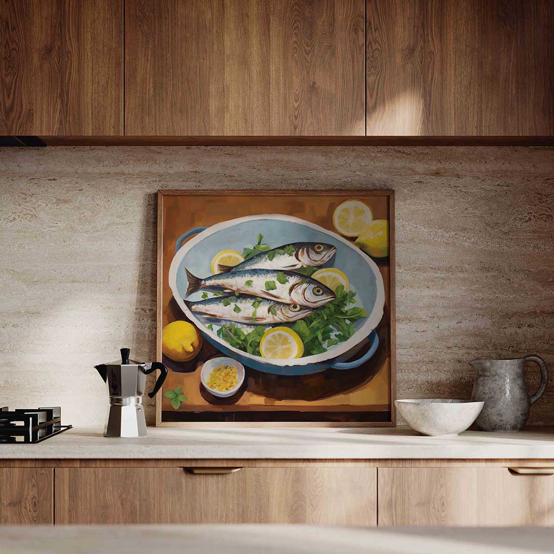 Vis met citroen Poster