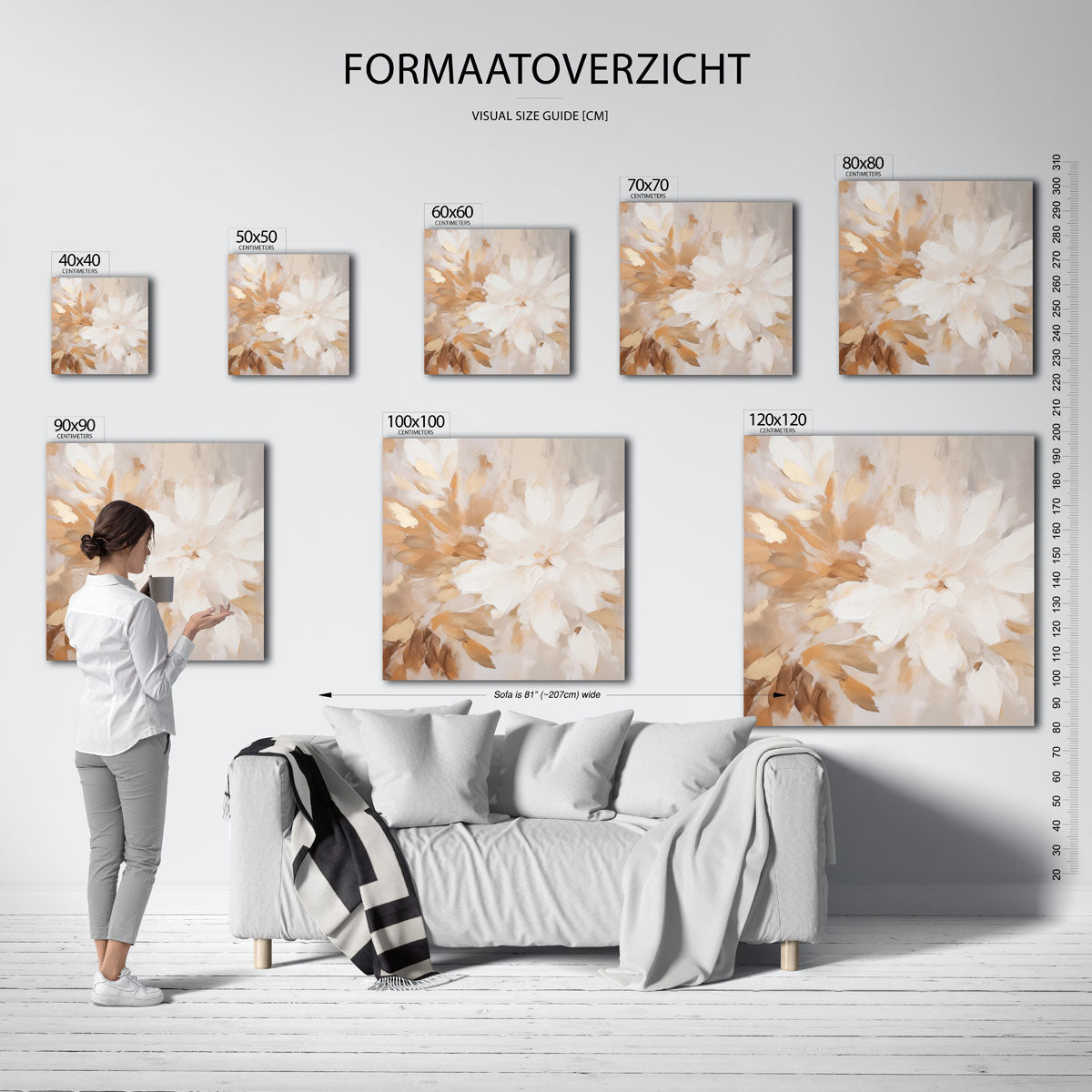 Bloem en bladeren Poster