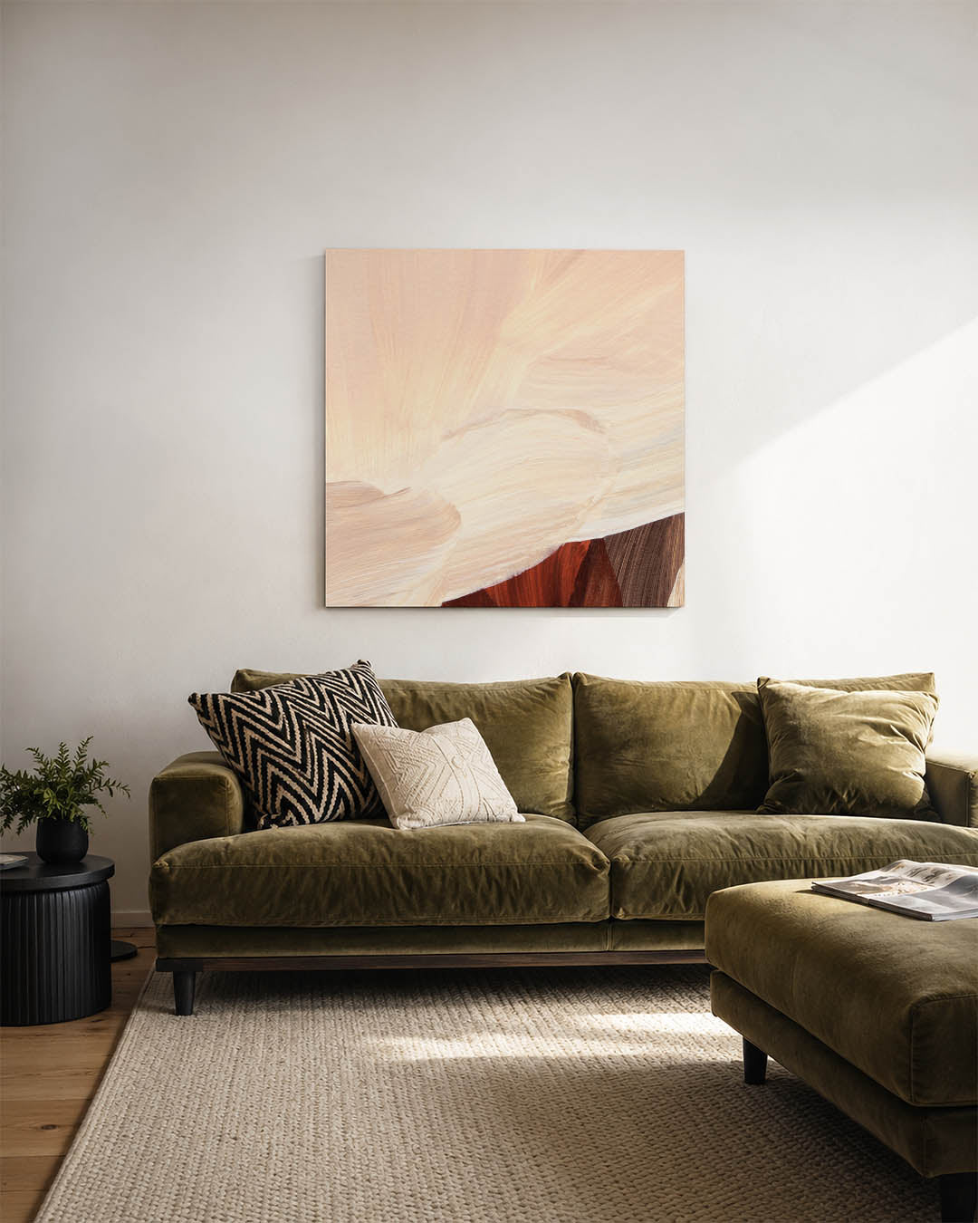 Zachte kleuren compositie Kunstwerk