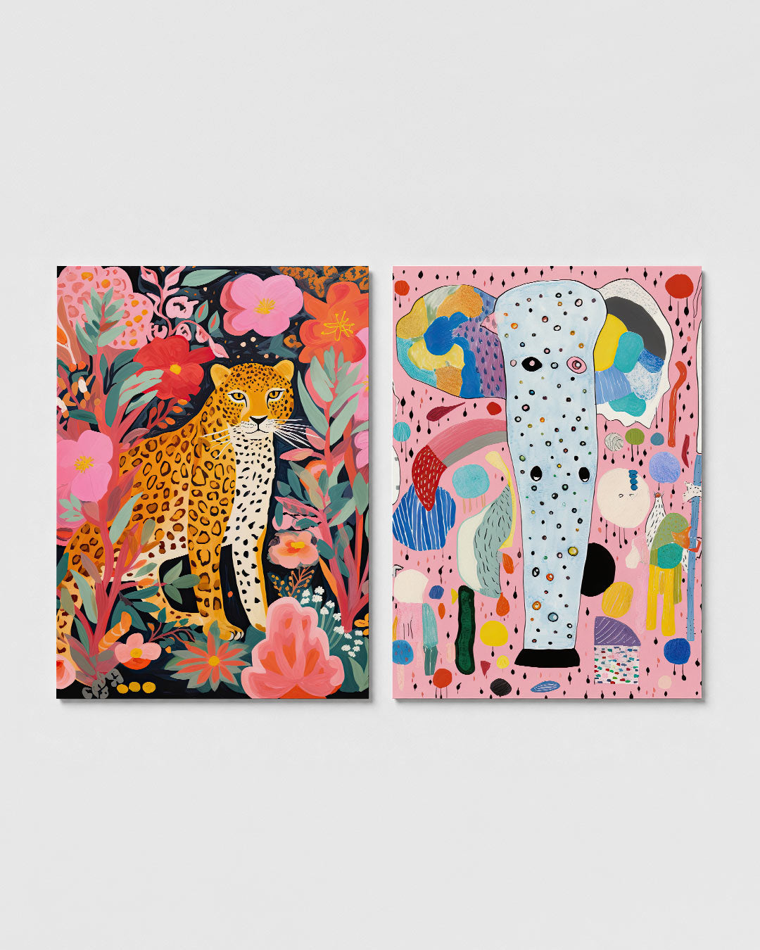 Dier en bloemen Posterset