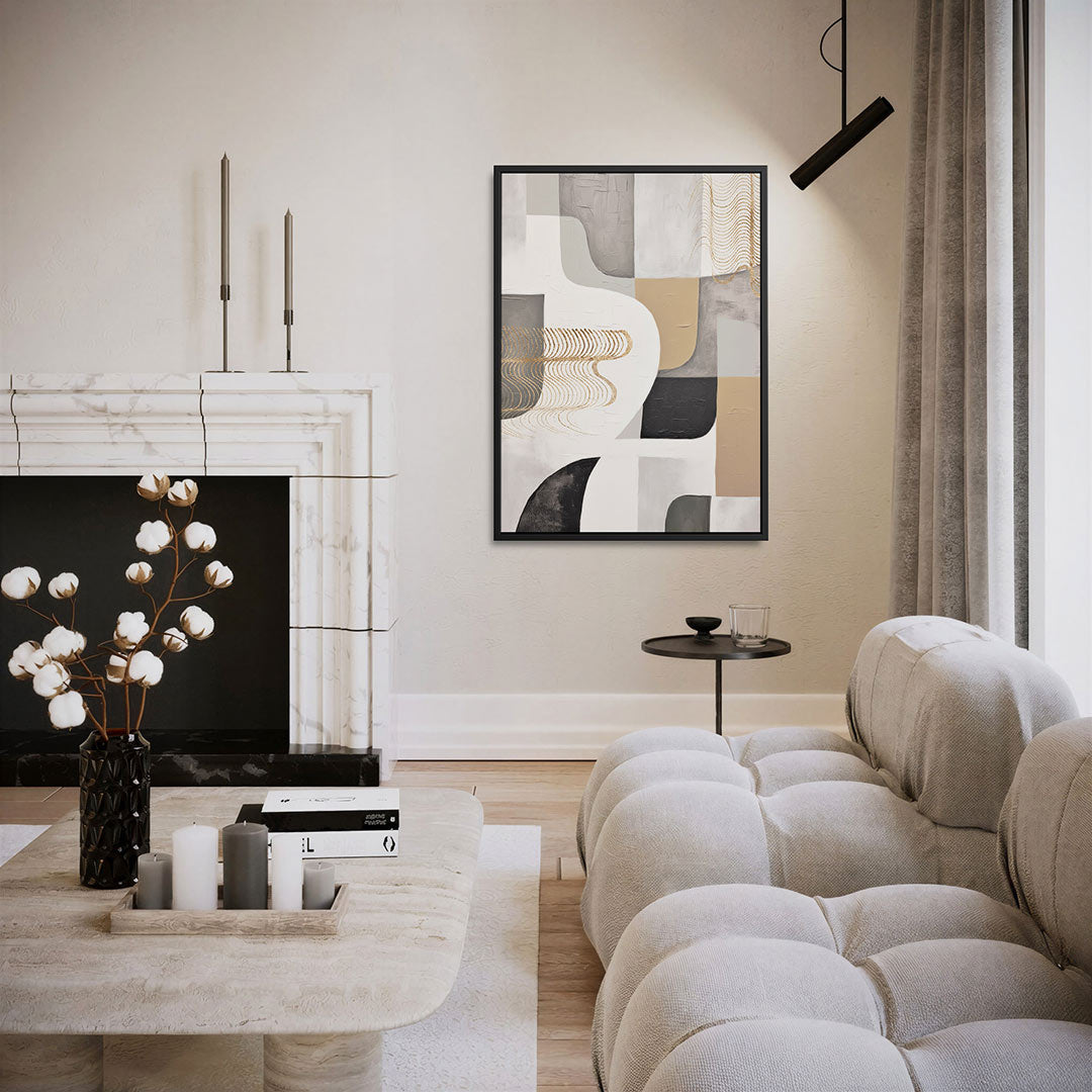 Organische vormen compositie Kunstwerk