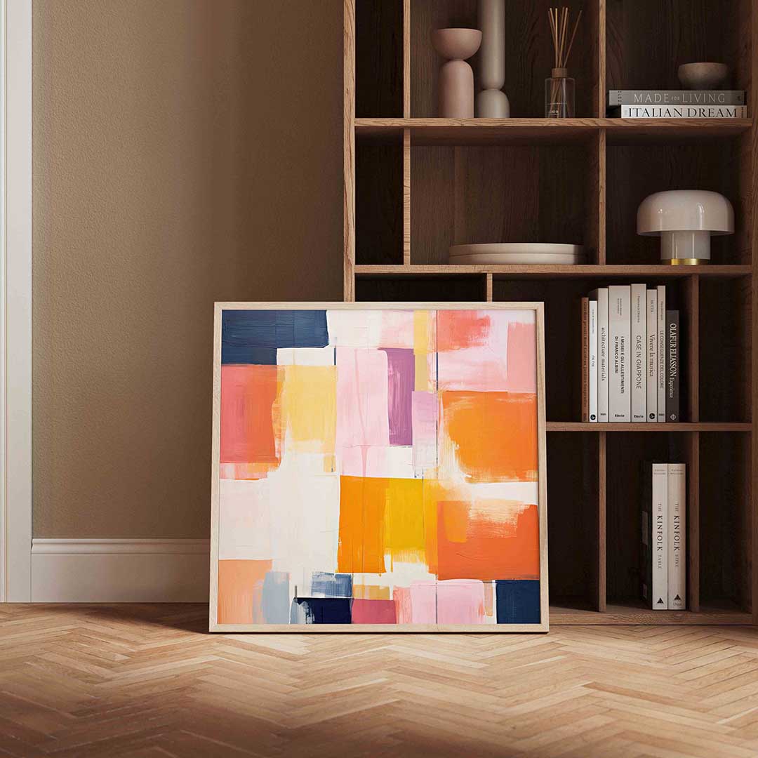 Kleurrijke abstracte vlakken Poster