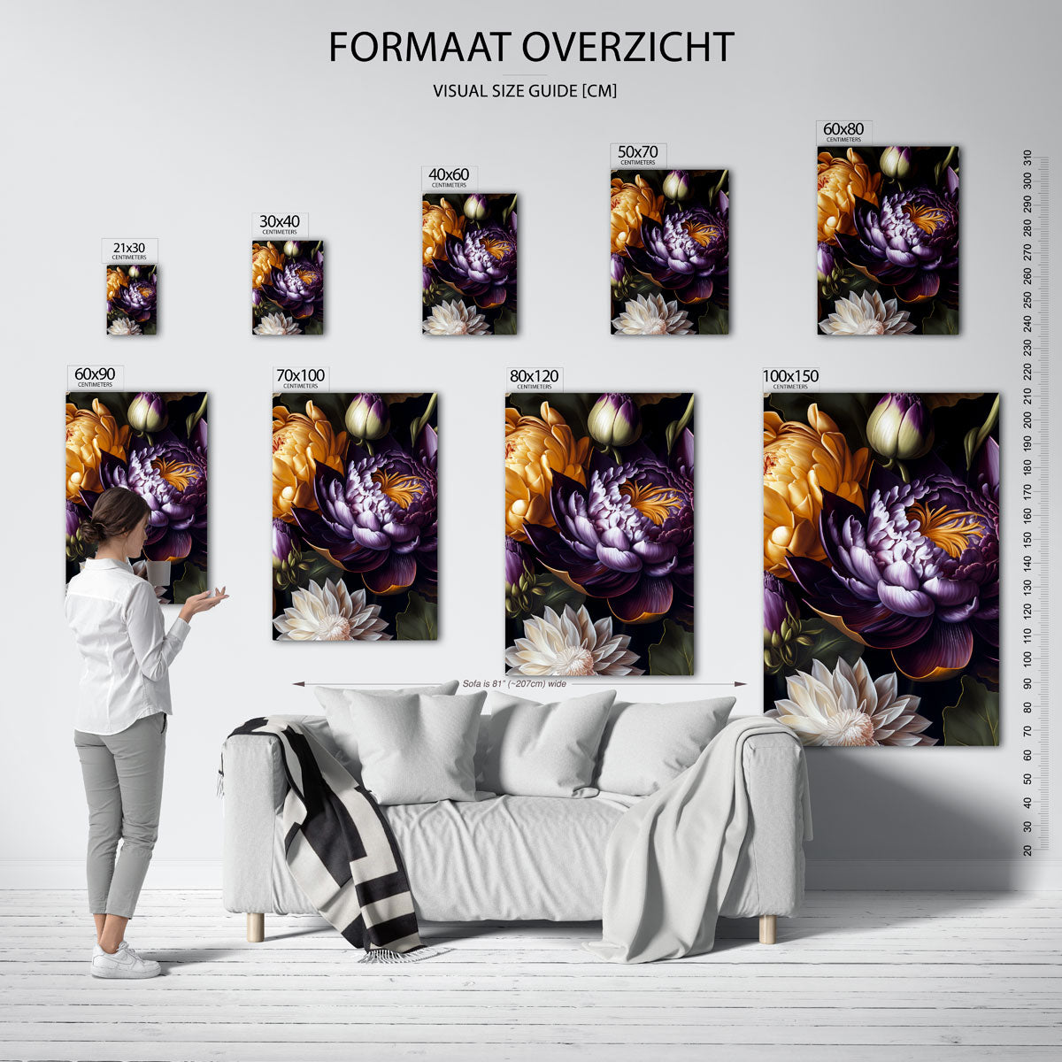 Bloemen in rijke tinten Poster