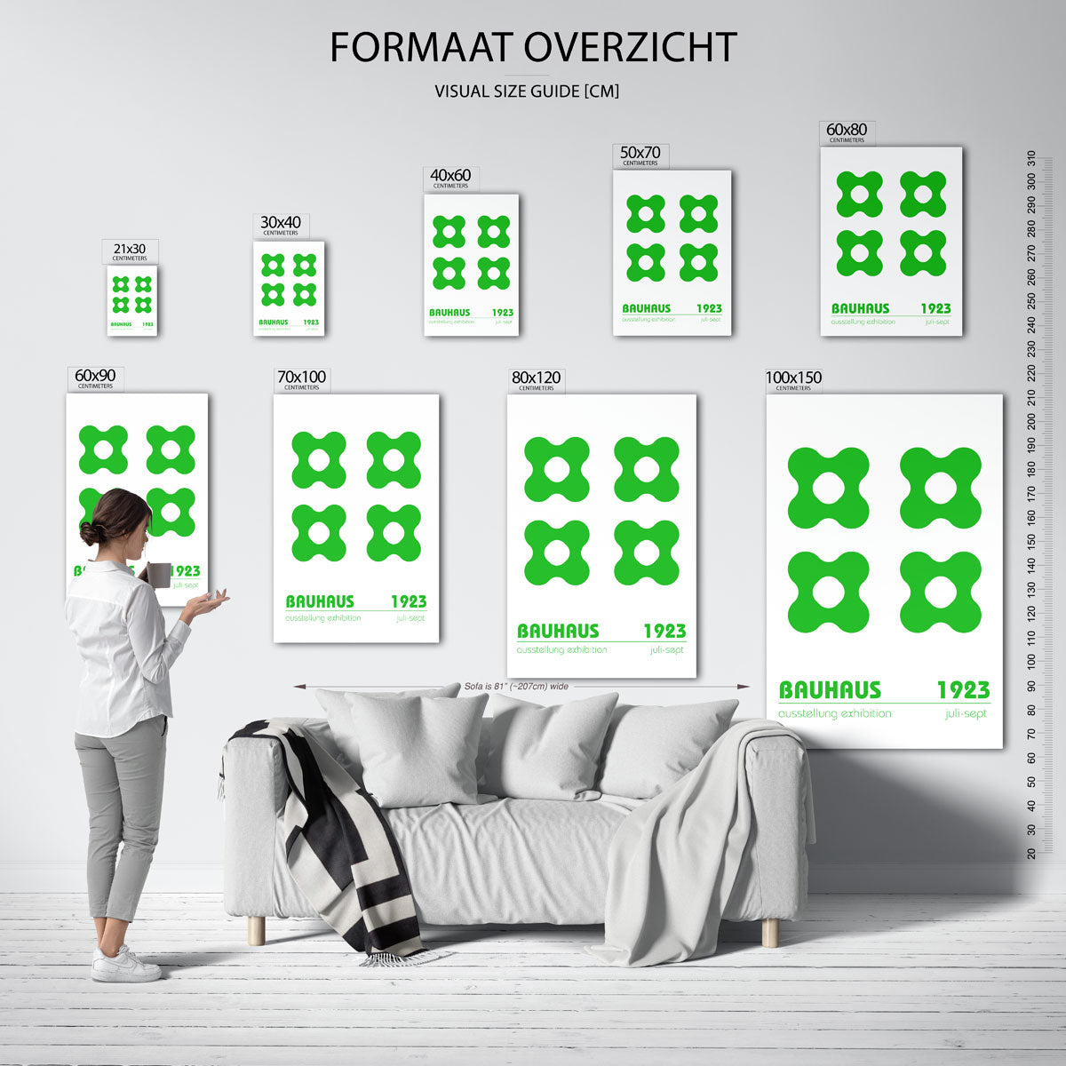 Vormritme groen Poster