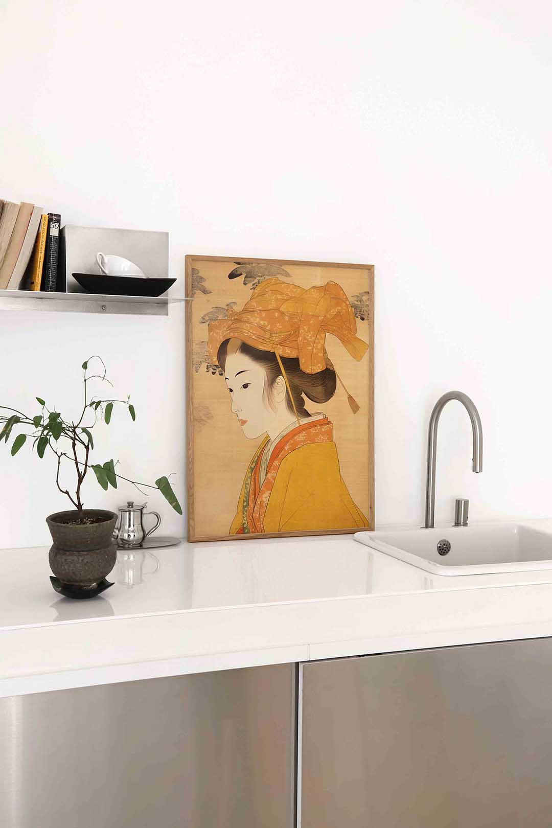 Vrouw met traditionele kleding Poster