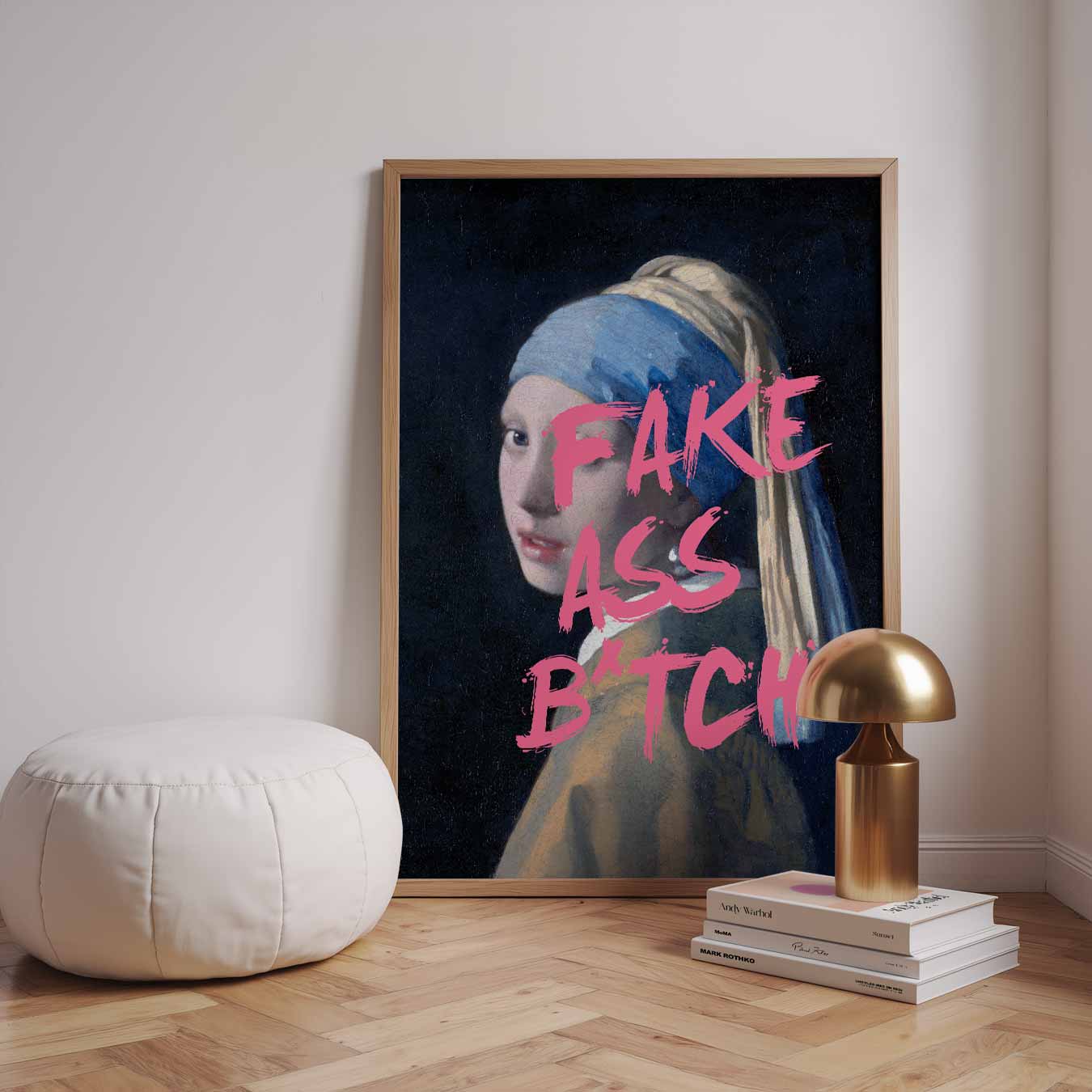 Stoere Meisje met de Parel Poster-WallArtistic
