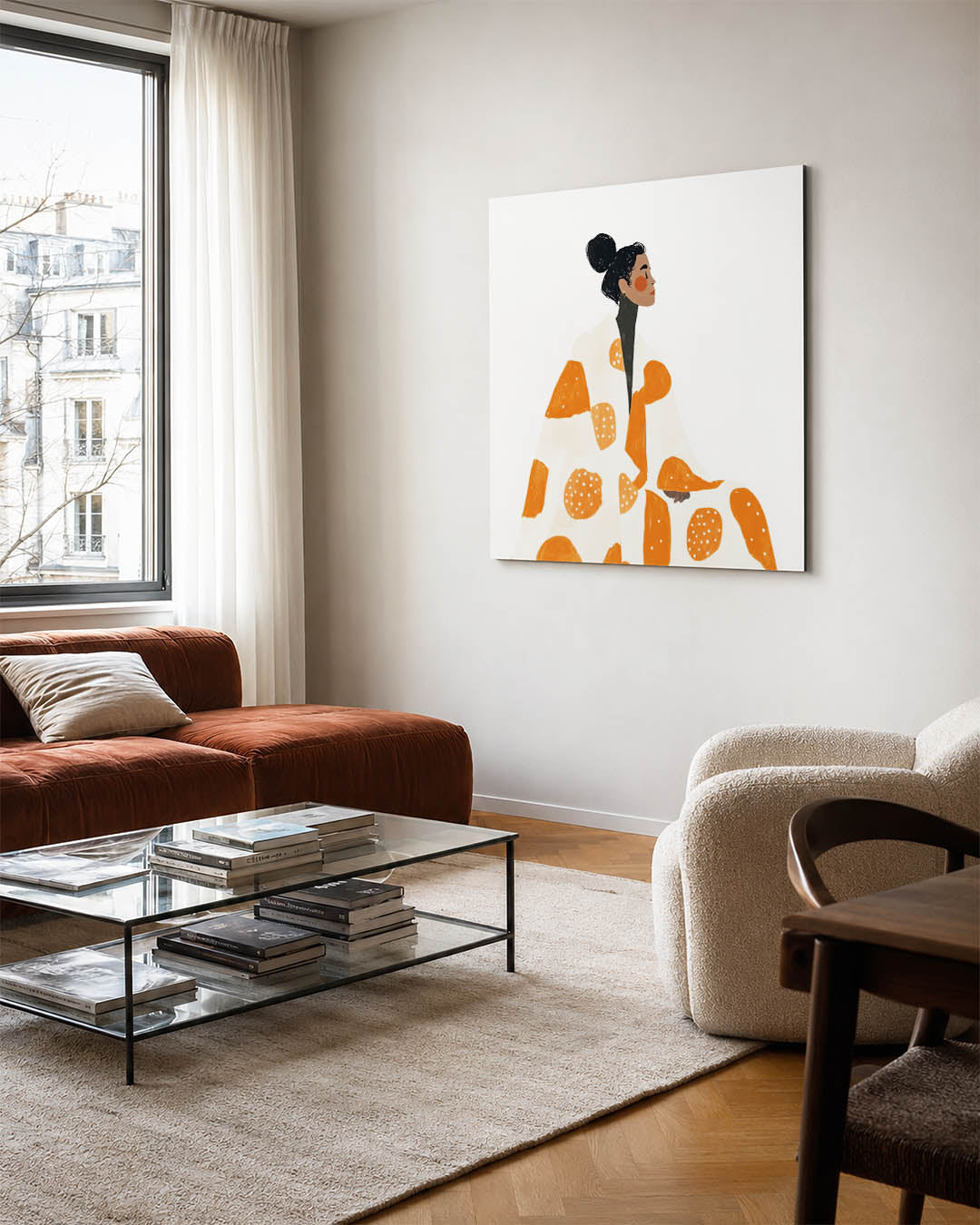 Vrouw met patronen Kunstwerk