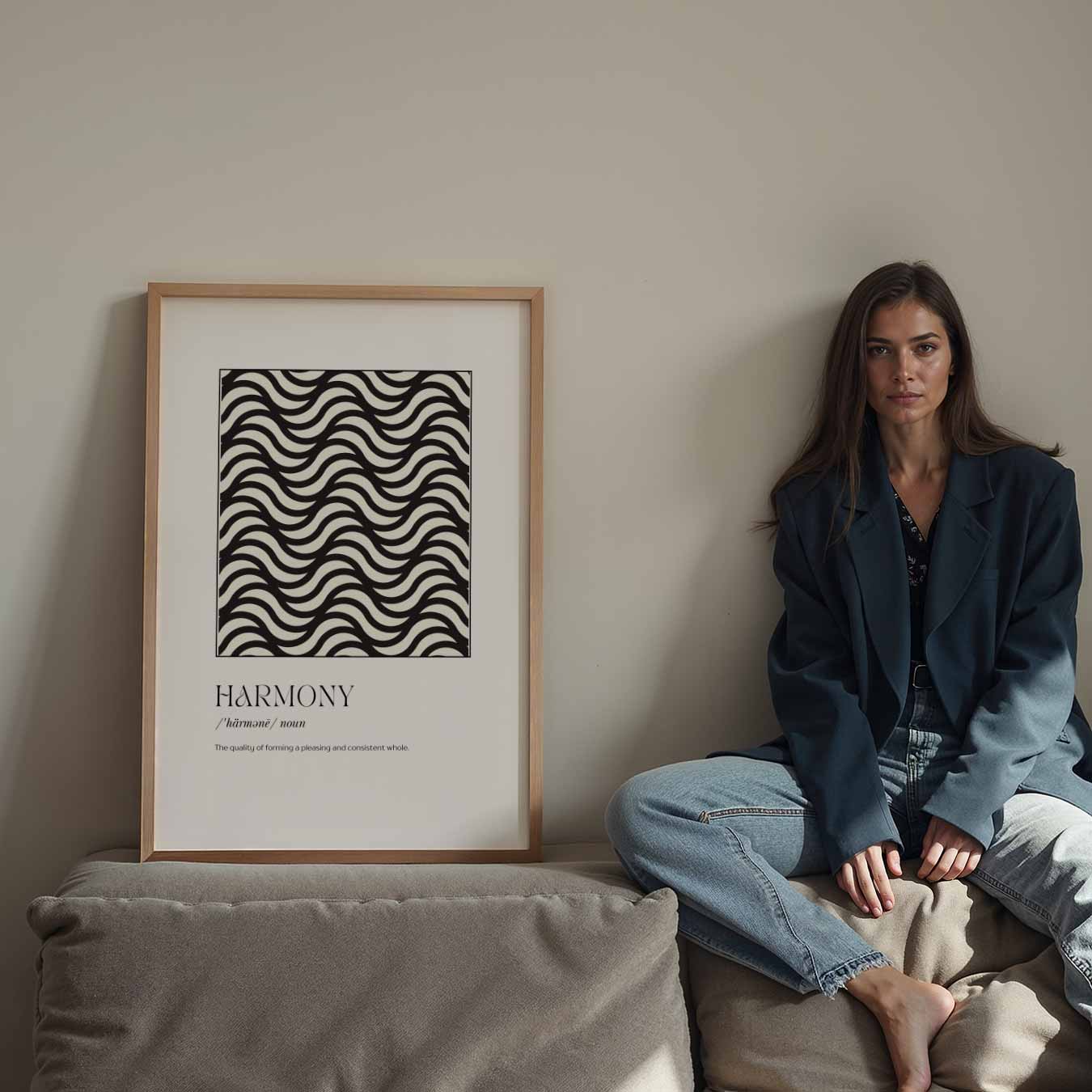 Harmonieuze Golven Poster-WallArtistic