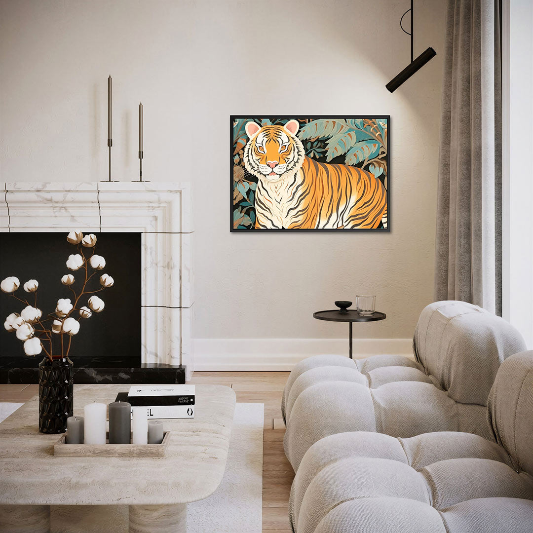 Tijger in jungle Kunstwerk