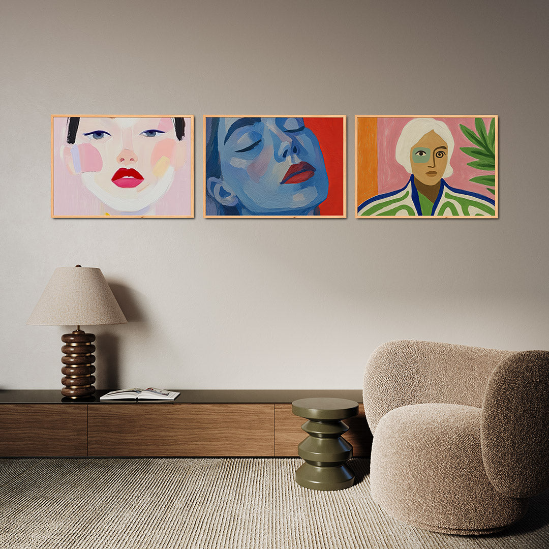 Kleurvlakken portret Posterset