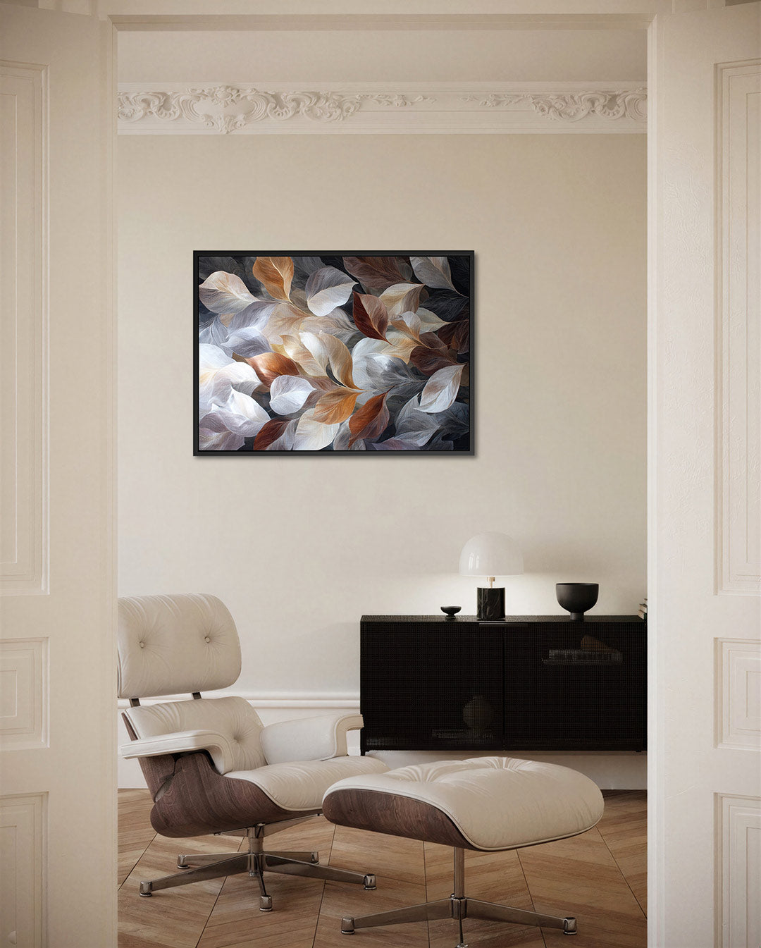 Vloeiende bladvormen Kunstwerk