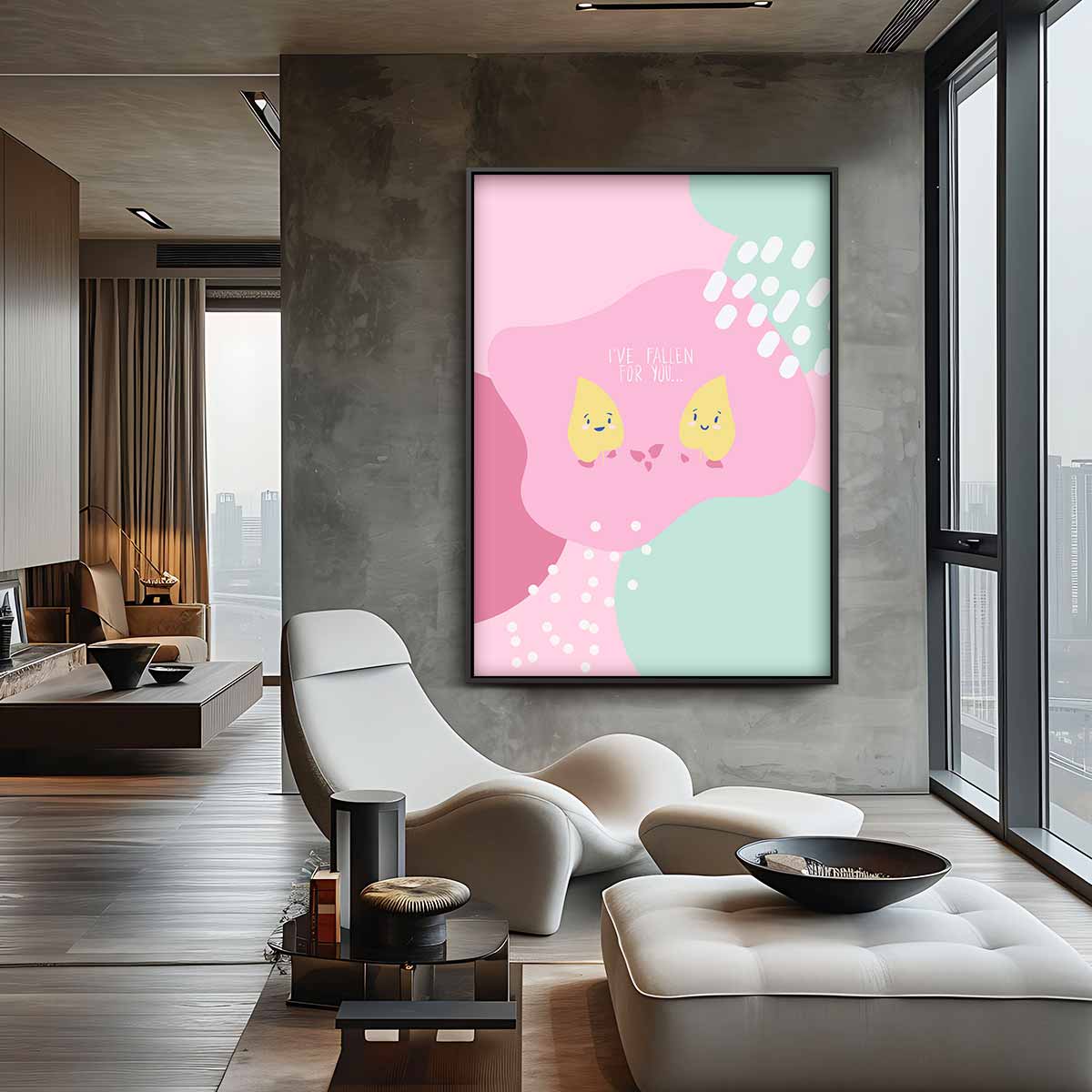 Liefdevolle Bladeren Kunstwerk-canvas-dibond-plexiglas-wanddecoratie-WallArtistic