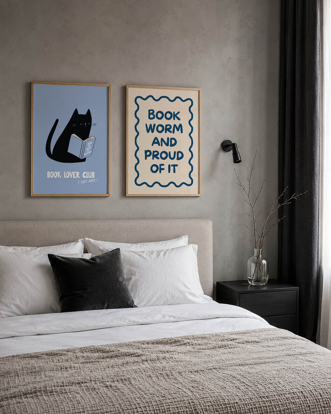 Katten en boeken Posterset