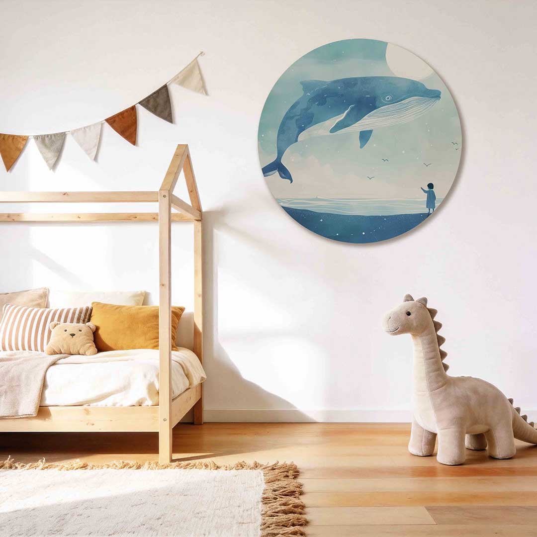 Walvis en kind Muurcirkel