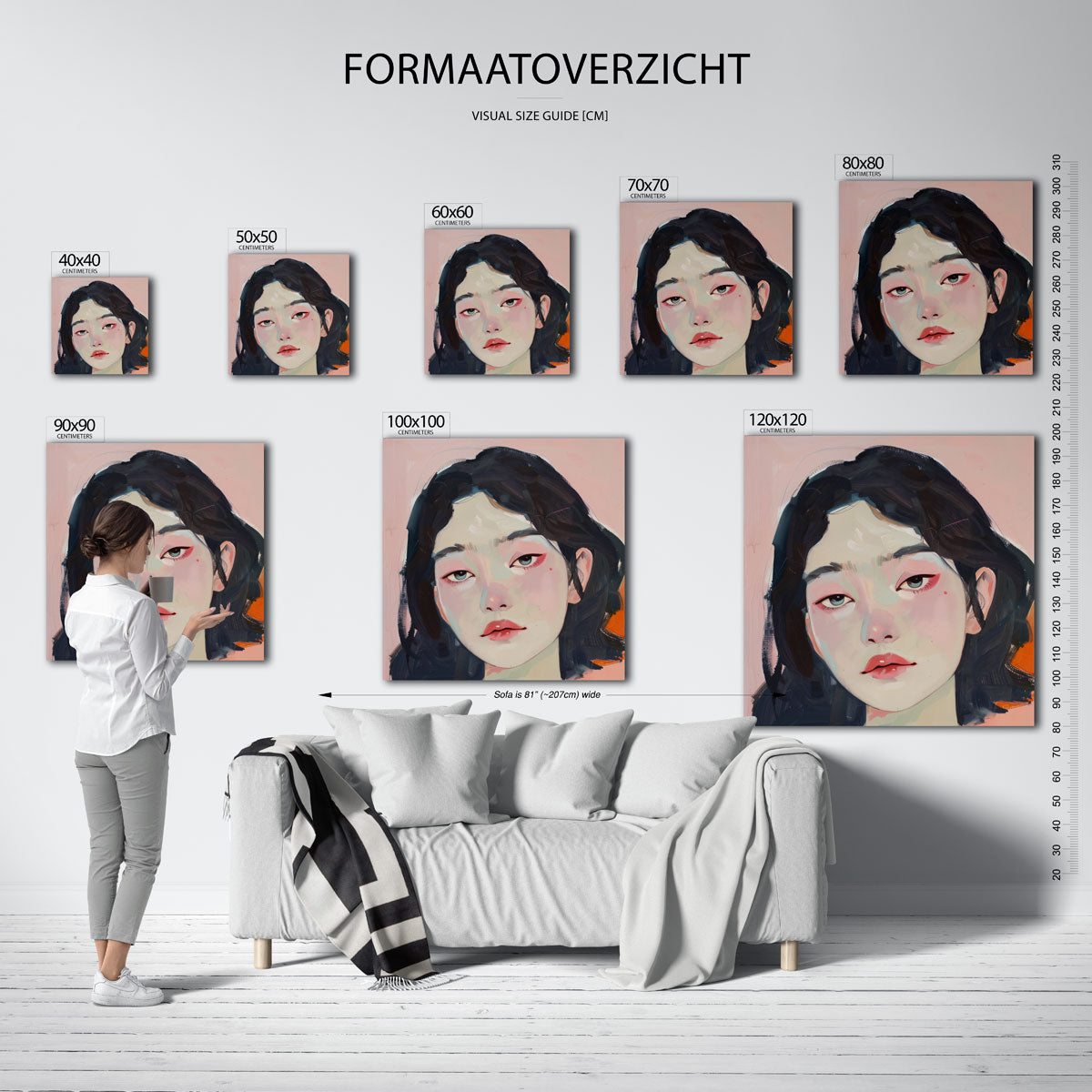 Portret van vrouw Poster