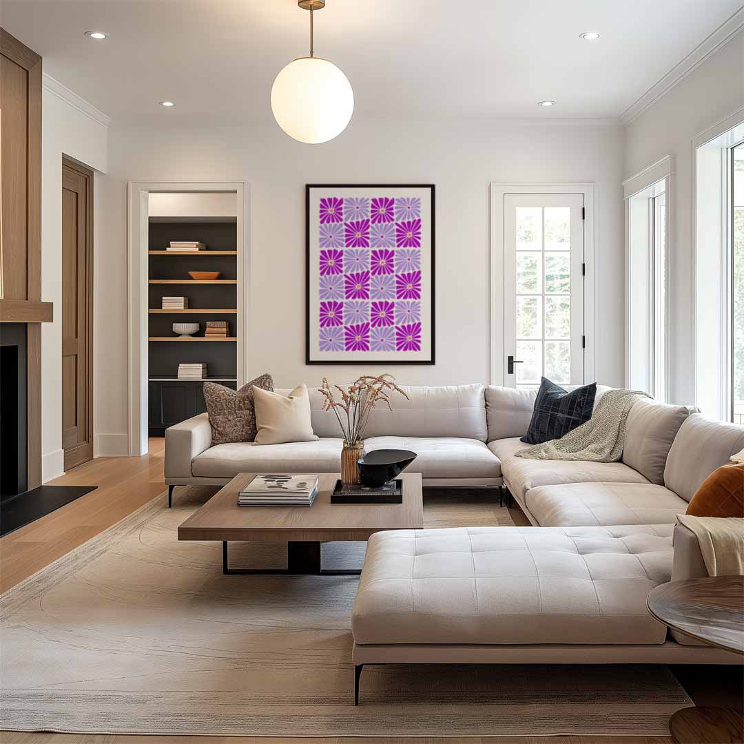 Bloemenpracht in Paars Kunstwerk-canvas-dibond-plexiglas-wanddecoratie-WallArtistic