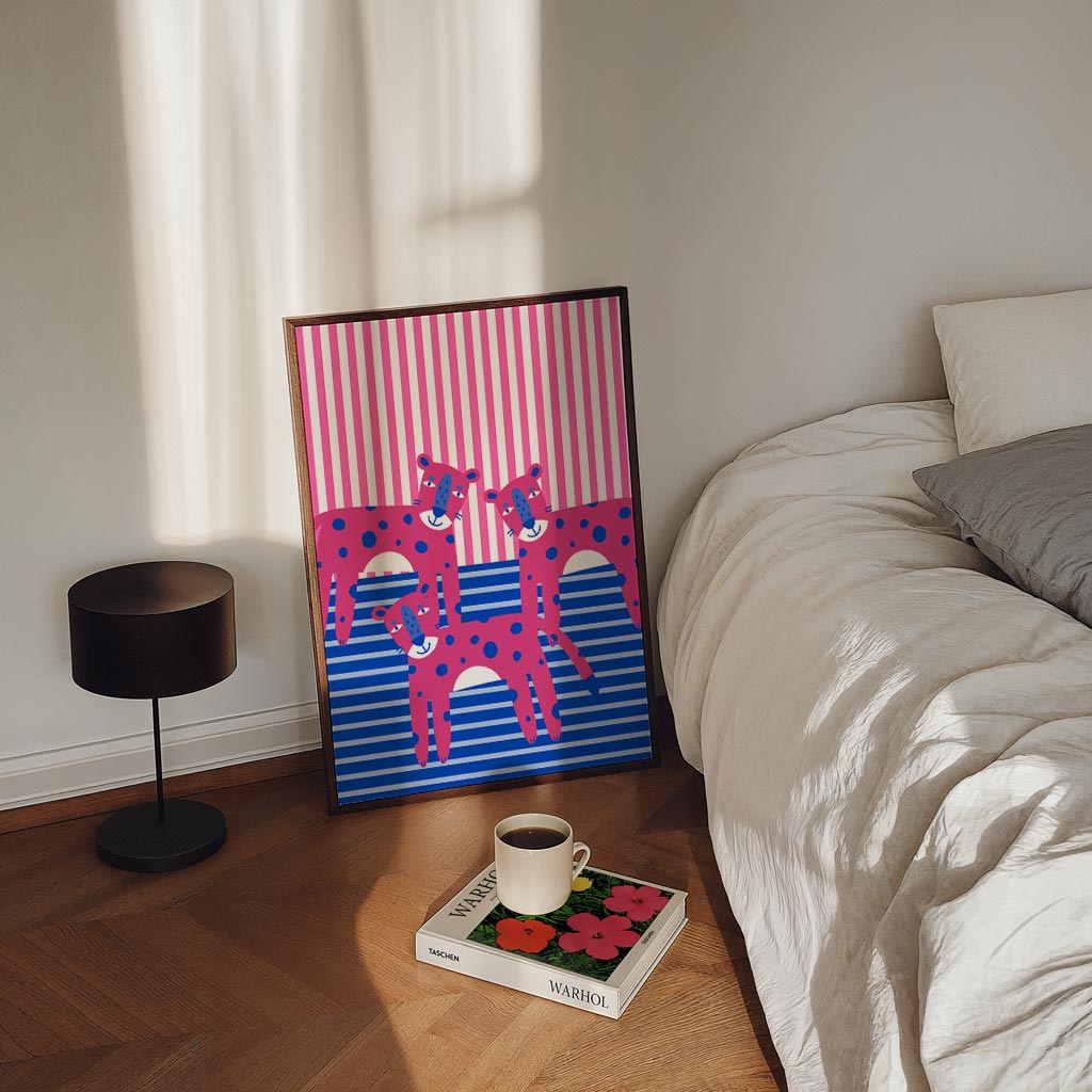 Speelse Luipaarden Poster-WallArtistic