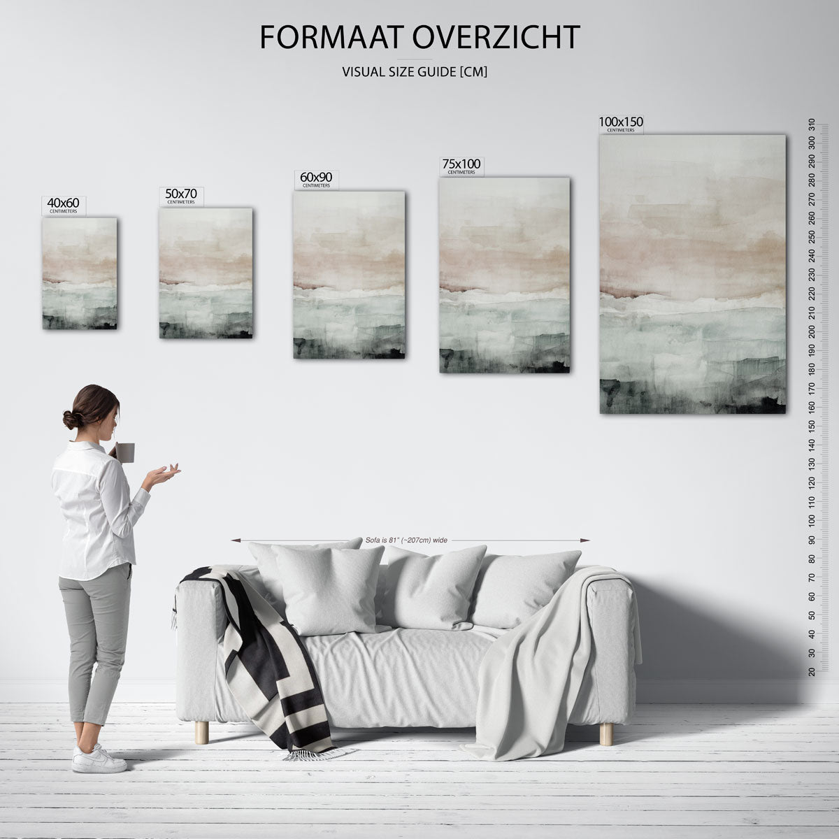 Zachte kleurovergangen Kunstwerk