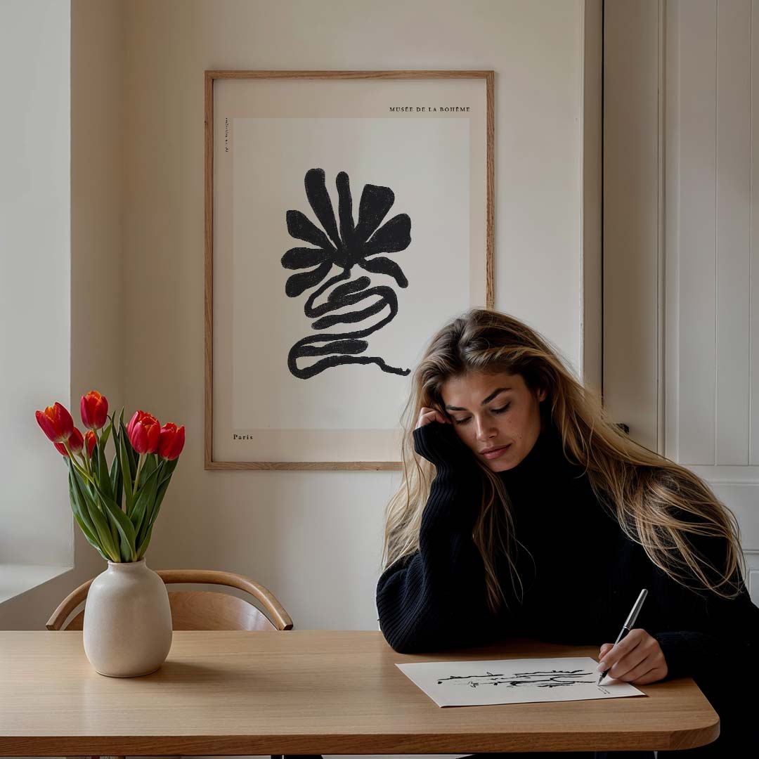 Elegante Boho Bloem Poster-WallArtistic