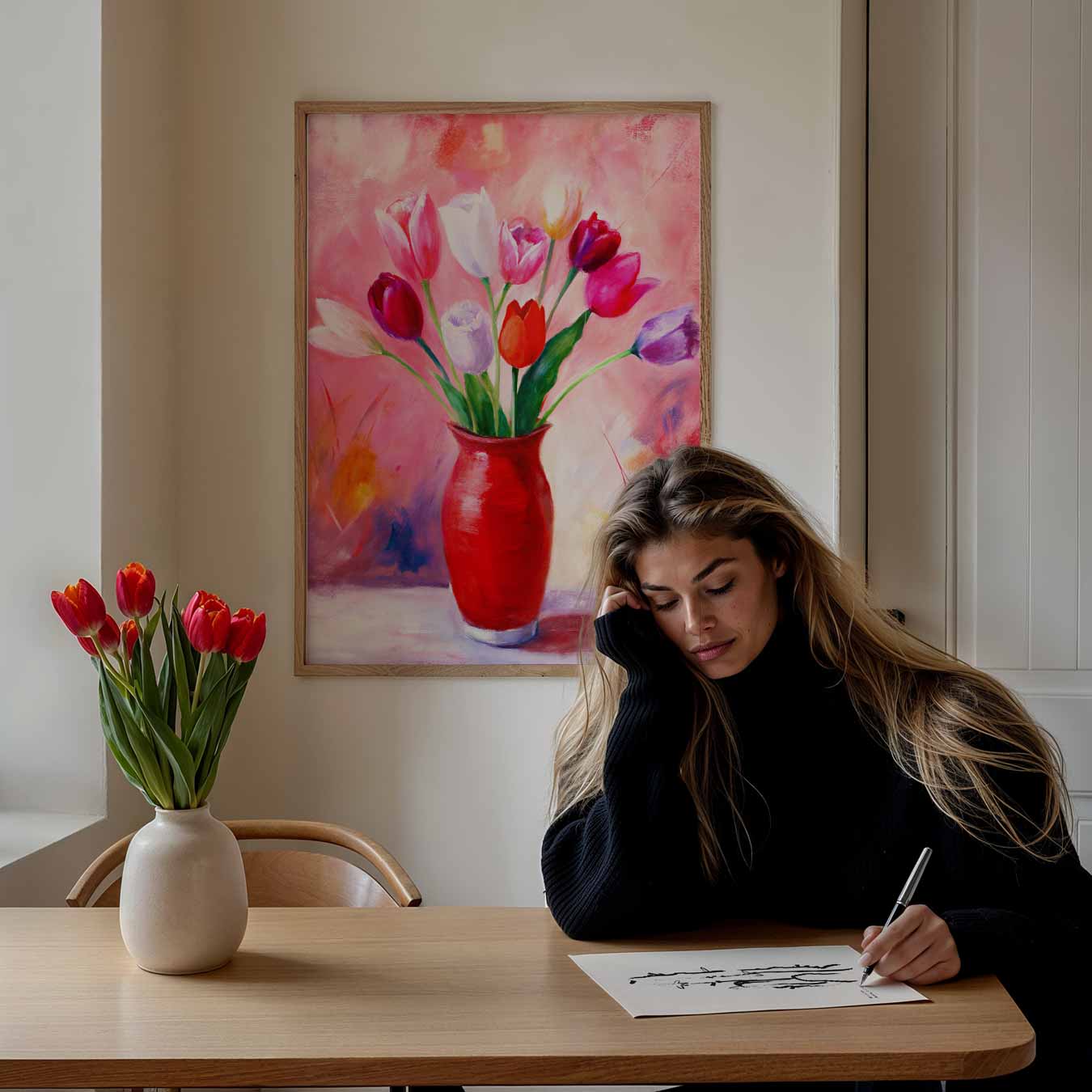 Vrolijke Tulpen Poster-WallArtistic