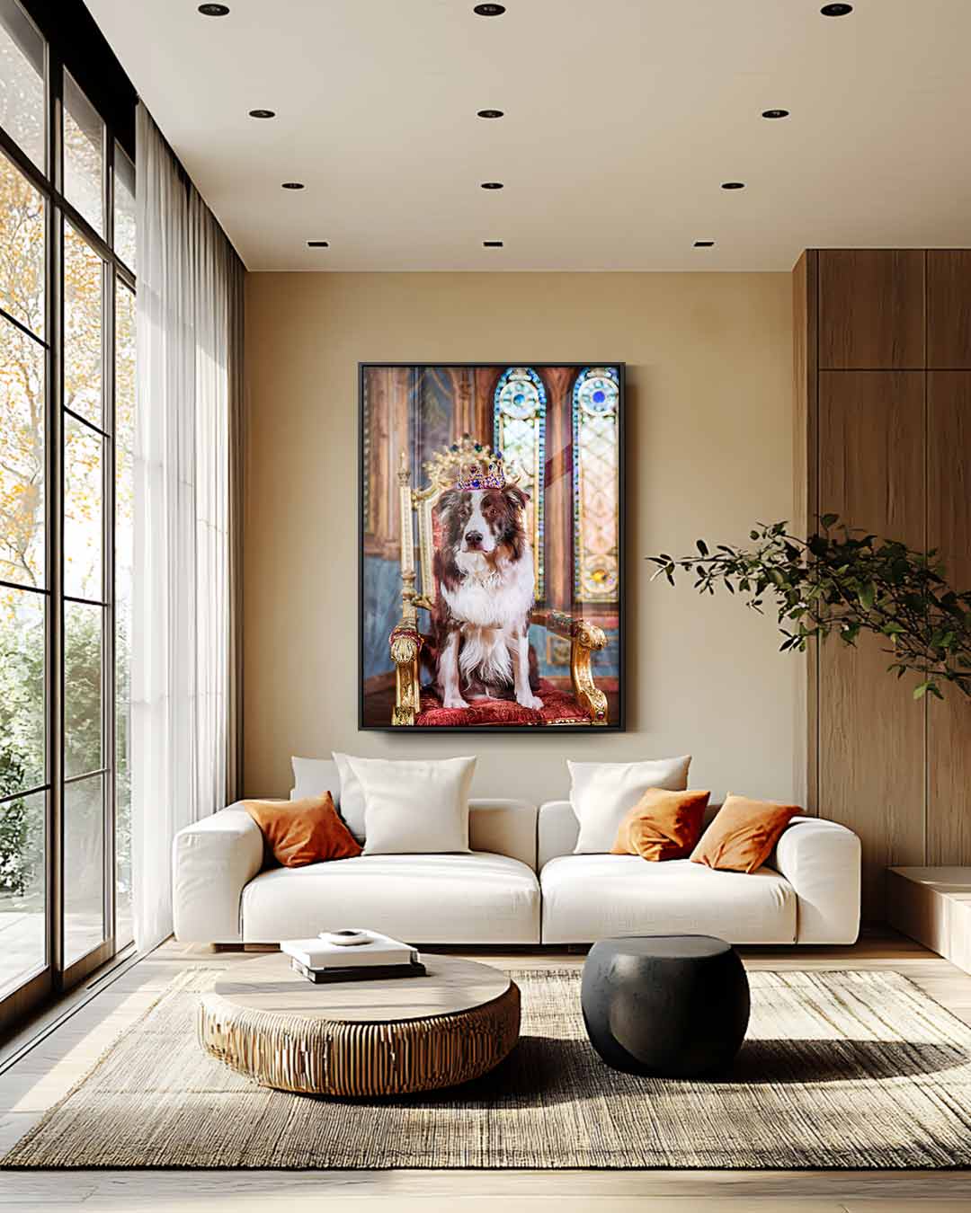 Royal Dog on Throne Artwork