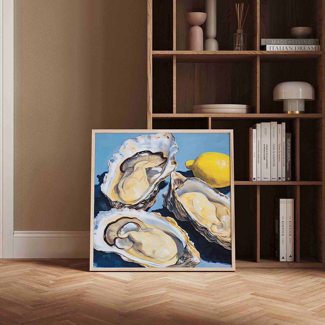 Oesters en citroen Poster