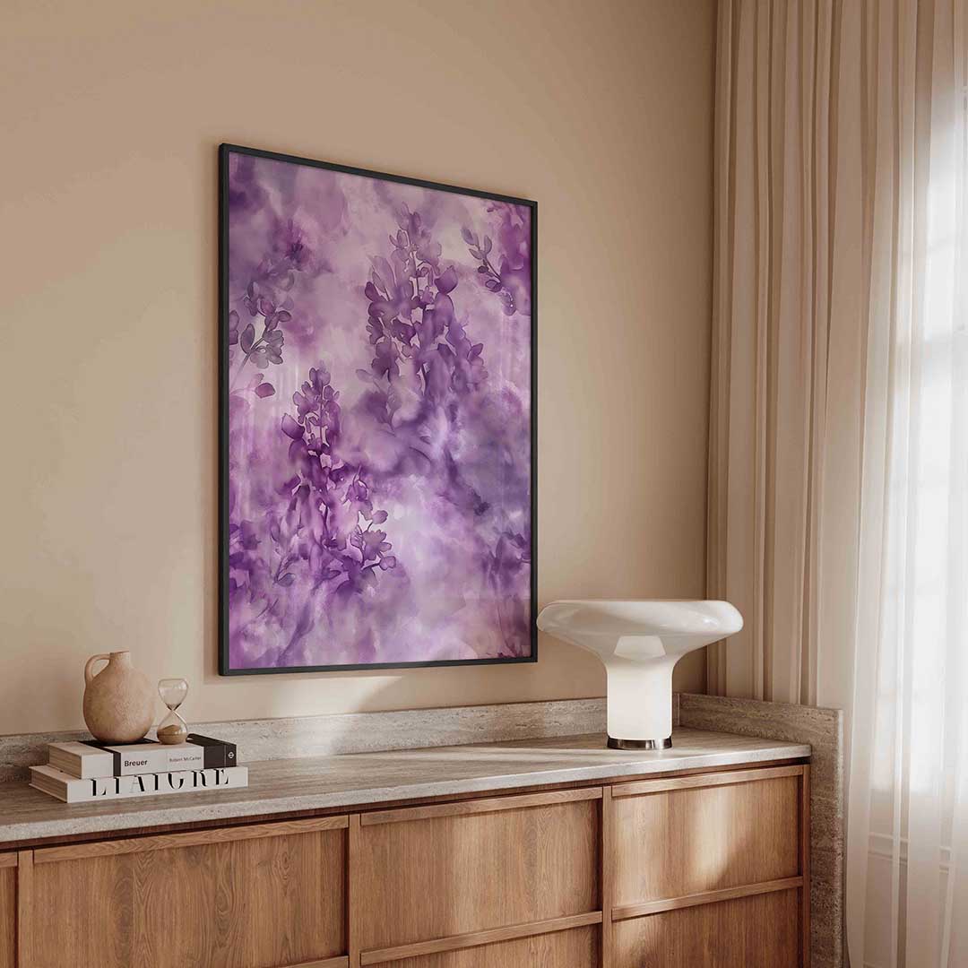 Paarse bloemen Poster