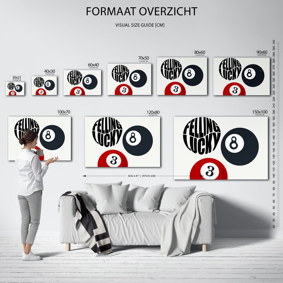 Biljartballen en tekst Poster