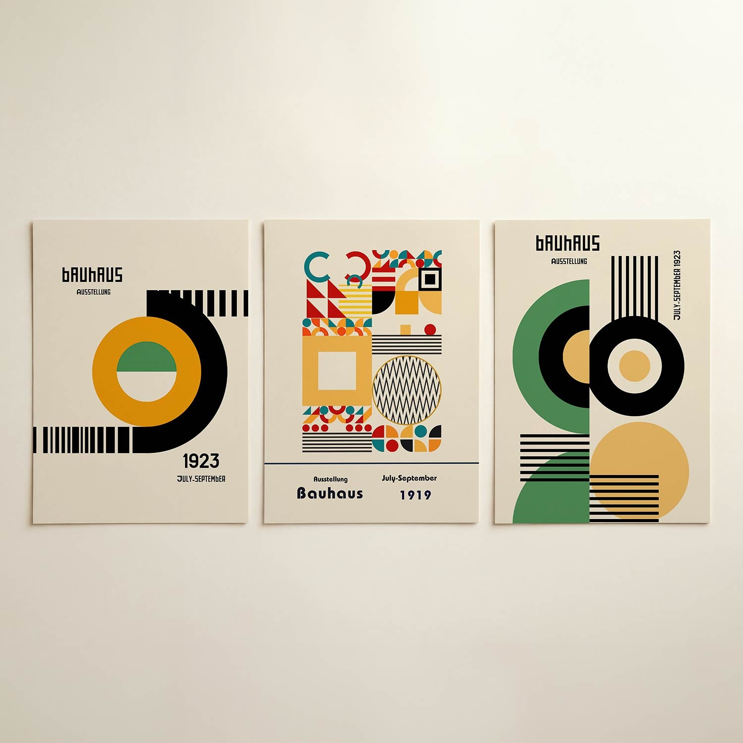 Kleurrijke cirkelcompositie Posterset