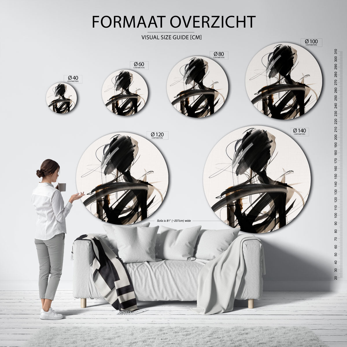 Abstracte figuur Muurcirkel