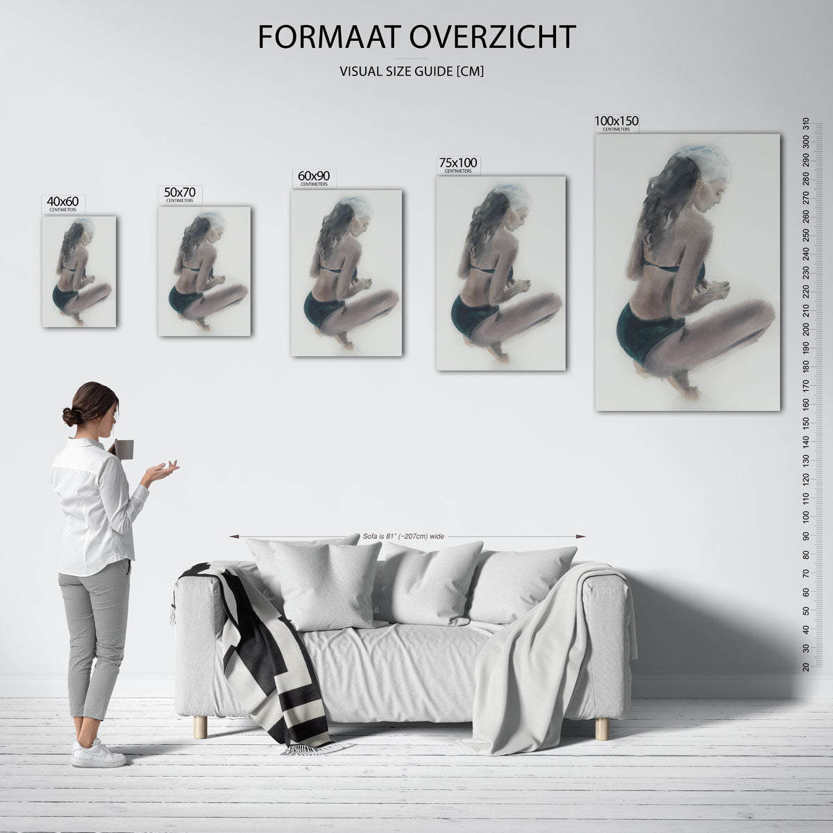 Zittende vrouw Kunstwerk